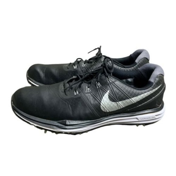 Nike Lunar Control 3 Mens Golf Shoes Size 8.5 Black & Silver - Picture 2 of 5